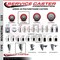 Service Caster 3.5'' Red Poly Swivel 1-1/2'' Expanding Stem Caster Set 2 Total Lock Brakes, 4PK SCC-EXTTL20S3514-PPUB-RED-2-S-2-112 - alternate 2